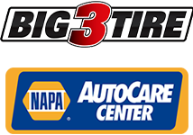 Big 3 Tire and NAPA Autocare Center Logo